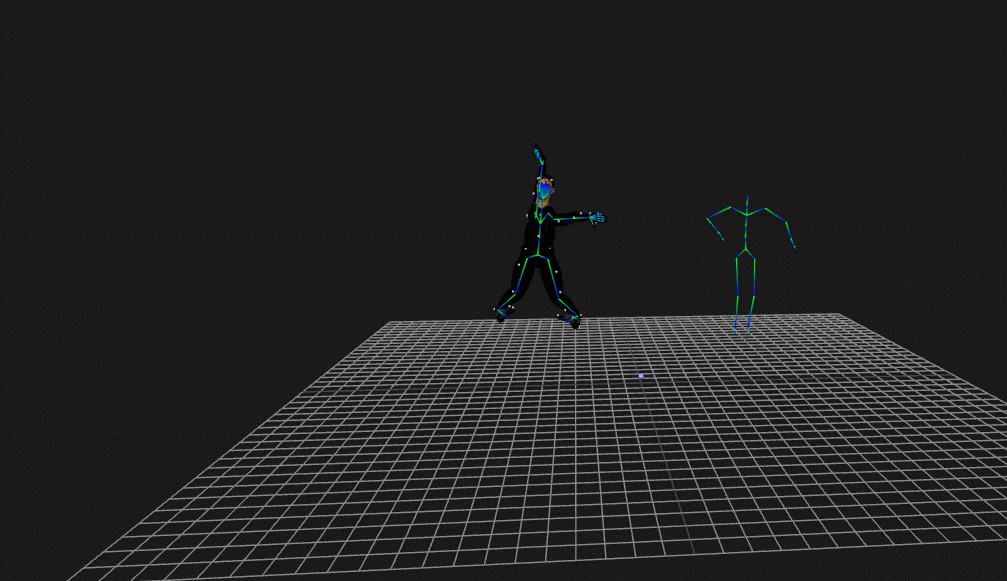 Cover image with mocap skeleton alongside real skeleton