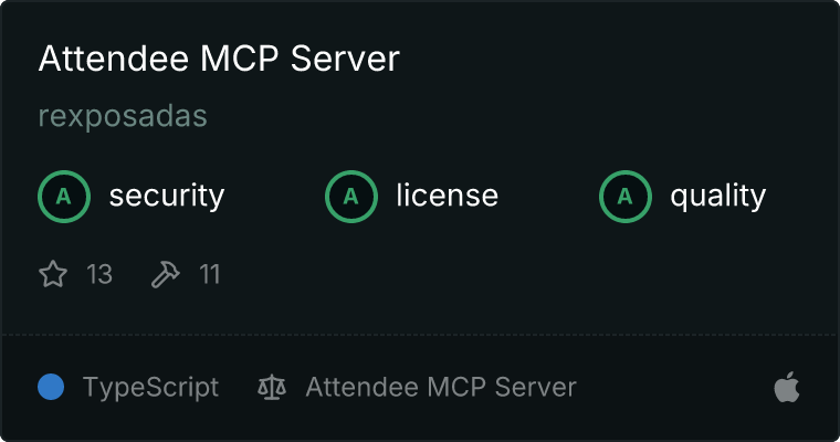 Attendee Server MCP server