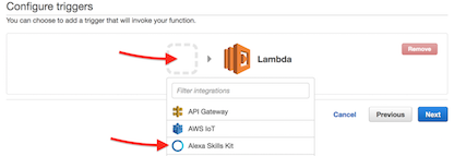 Alexa Skills Kit Trigger