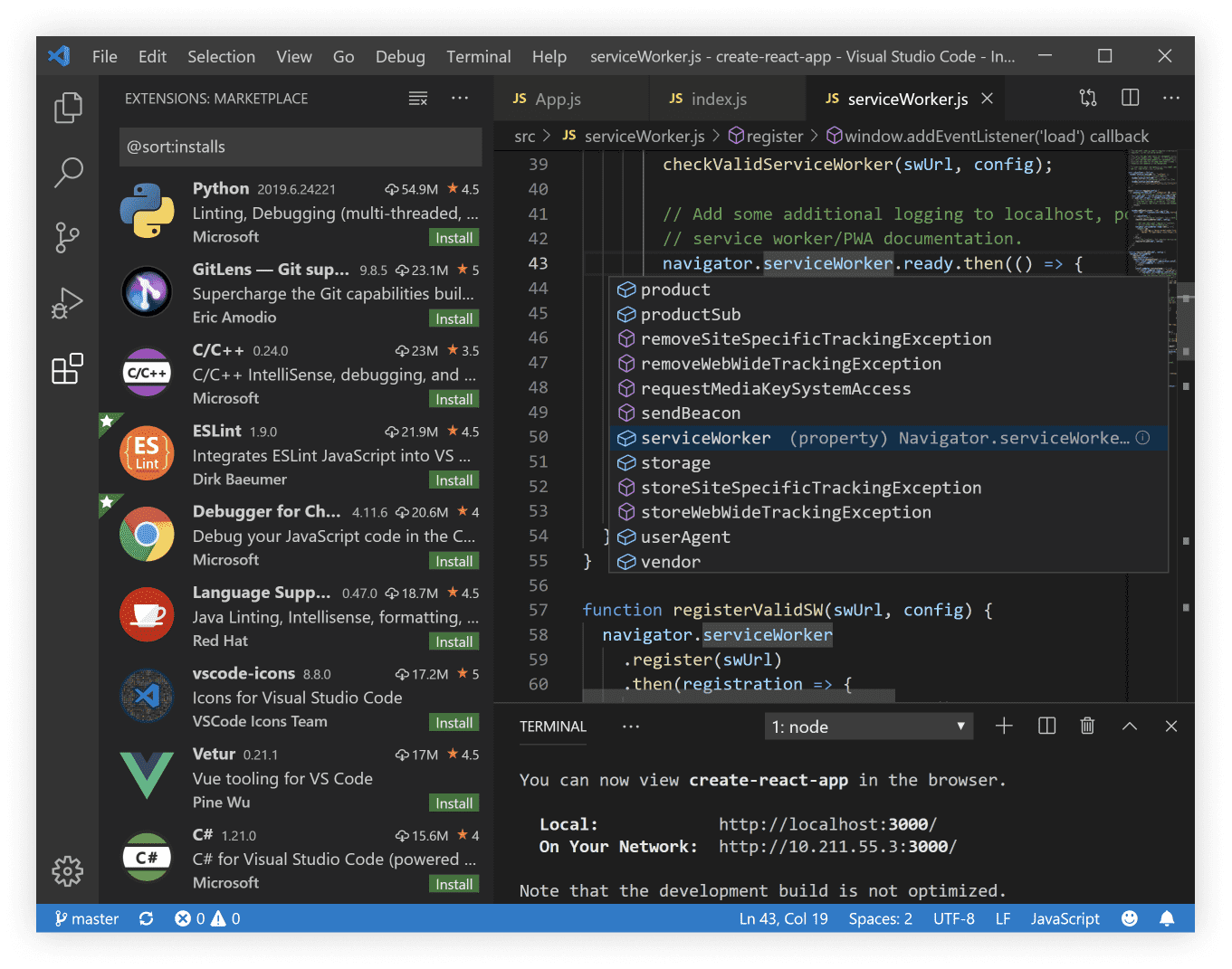 Visual Studio Code Snapshot