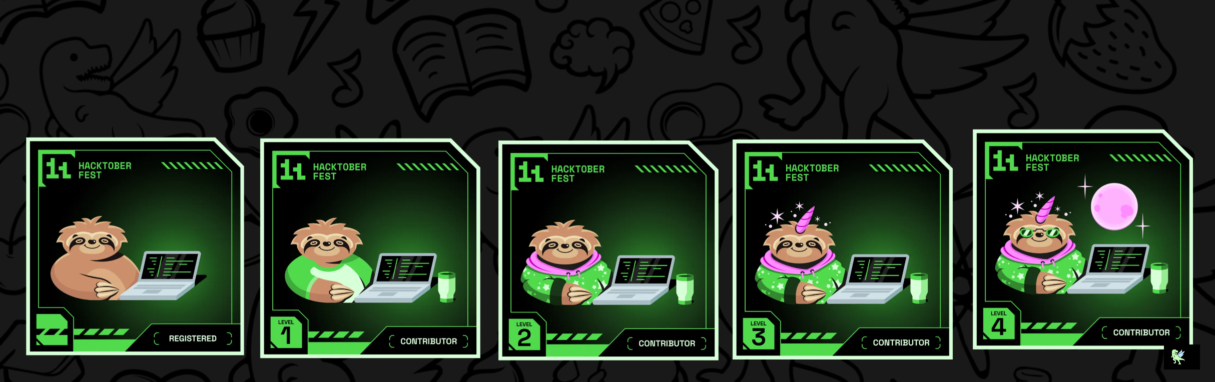 An image of @harshithaannam's Holopin badges, which is a link to view their full Holopin profile