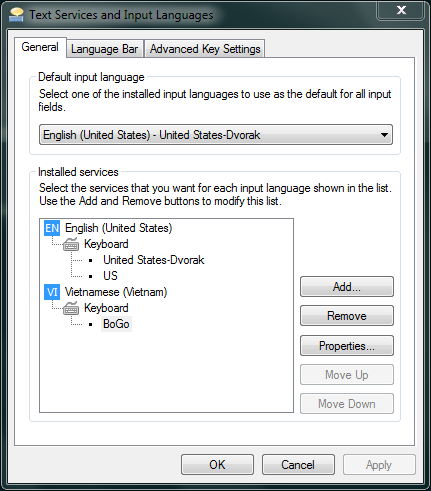 Language Settings