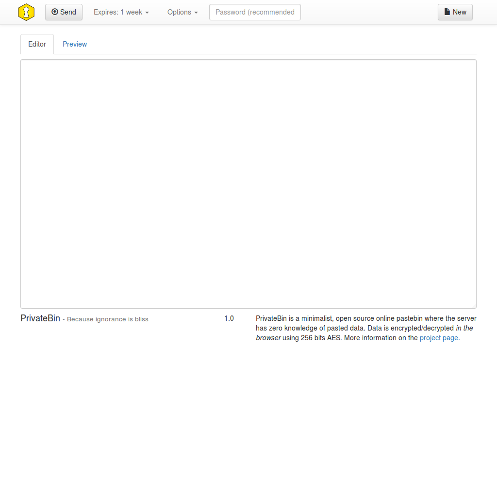 bootstrap-compact PrivateBin template