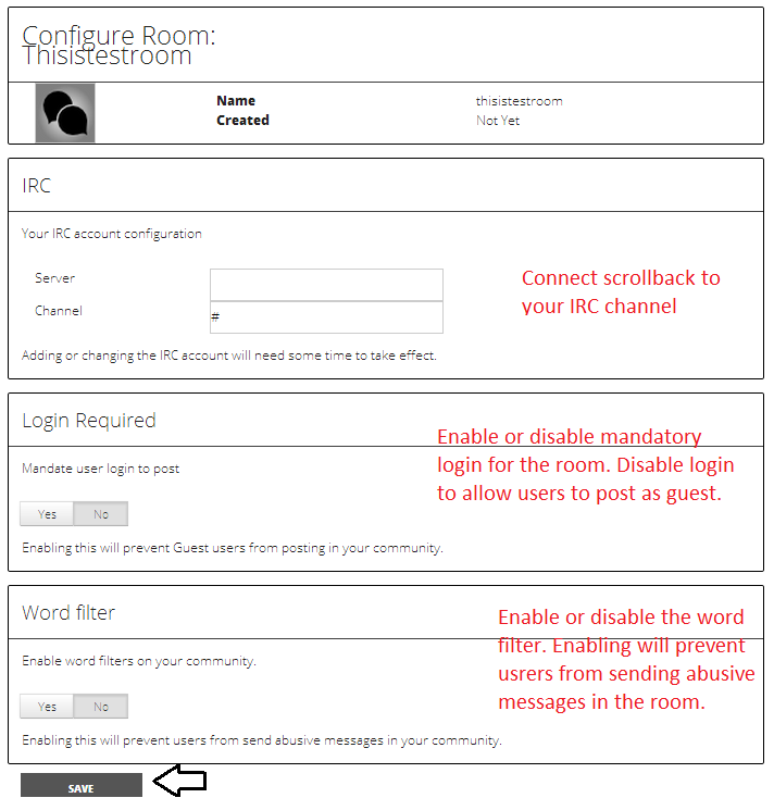 Configure scrollback