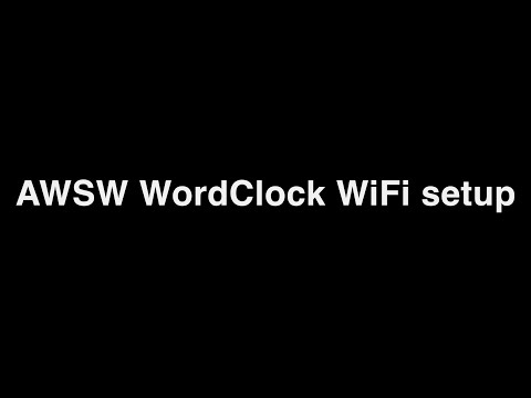 AWSW WordClock WiFi setup