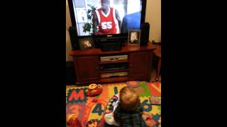 Baby loves Geico's Mutombo commercial.