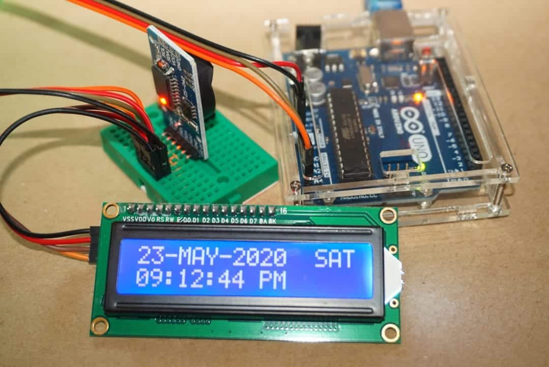An Arduino clock, using an RTC board based on the DS3231 RTC module.