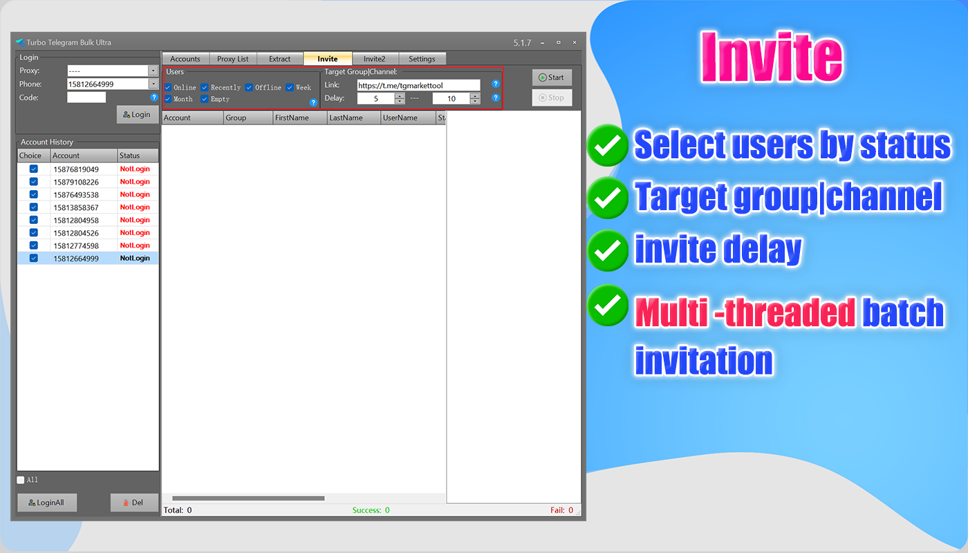 bulk invite member