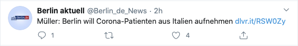 Berlin DE News tweet example