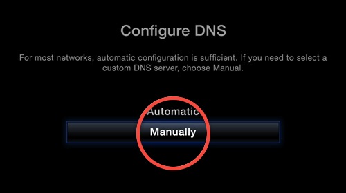 5.2 select to configure DNS manually