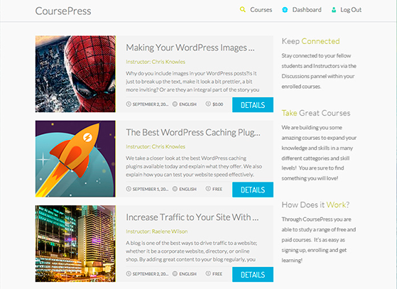 CoursePress - front-end