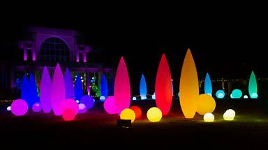 Holiday lights in the Atlanta Botanical Garden, Georgia (© Natalia Kuzmina/Alamy)