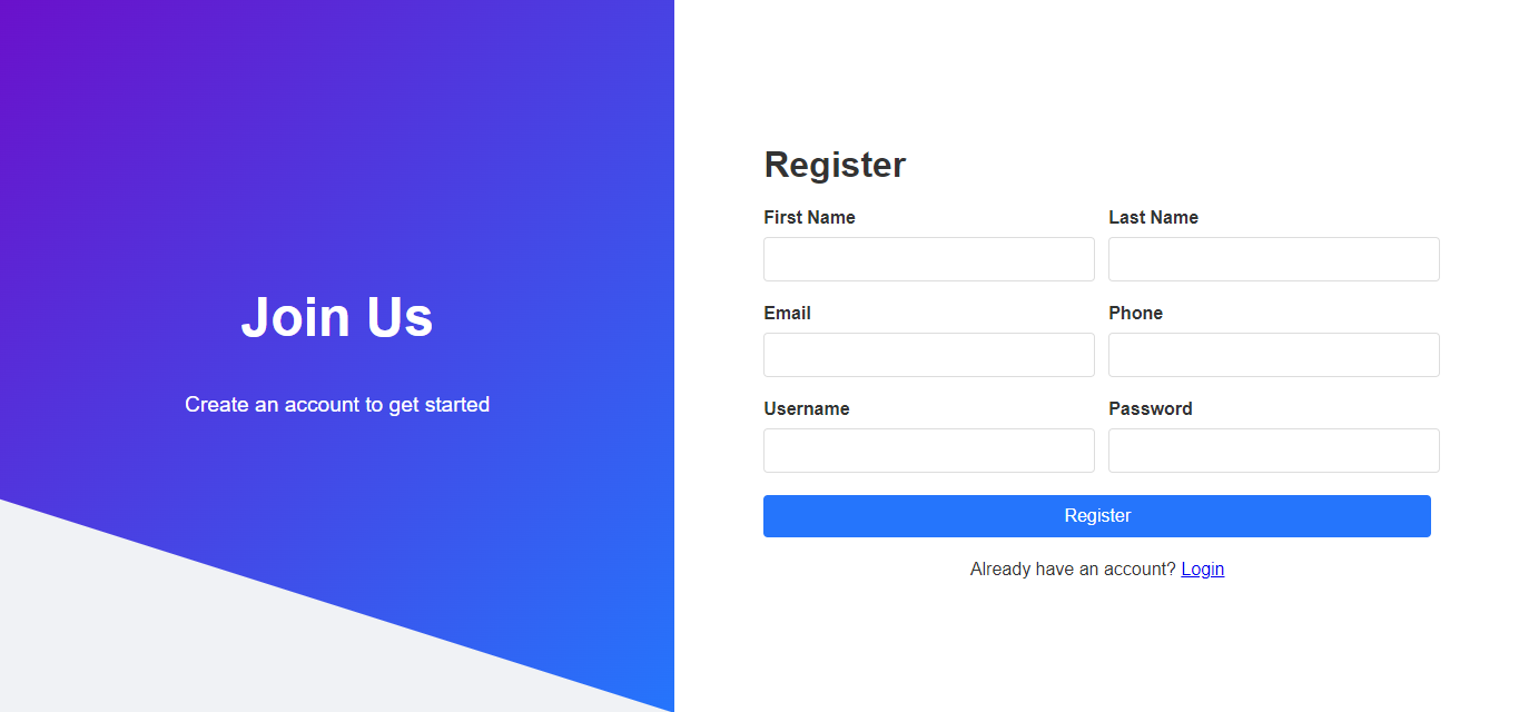 Registration Screen