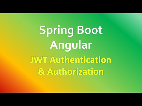 Angular + Spring Boot JWT Authentication & Authorization example