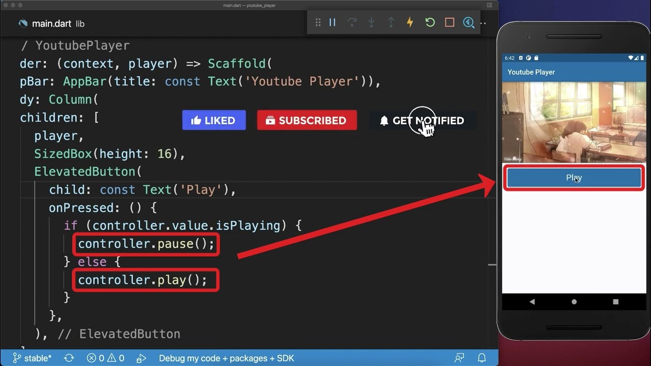 GitHub - JohannesMilke/youtube_player: Play YouTube videos inside your ...