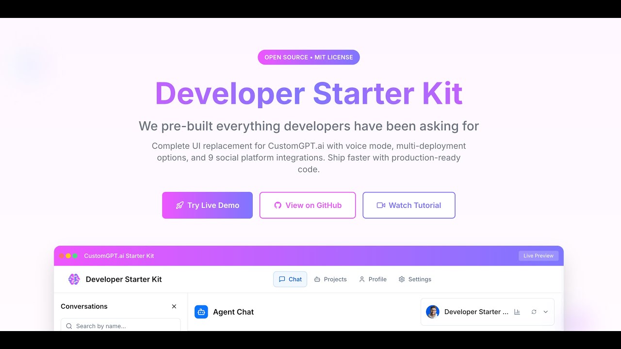 CustomGPT.ai UI Demo Video