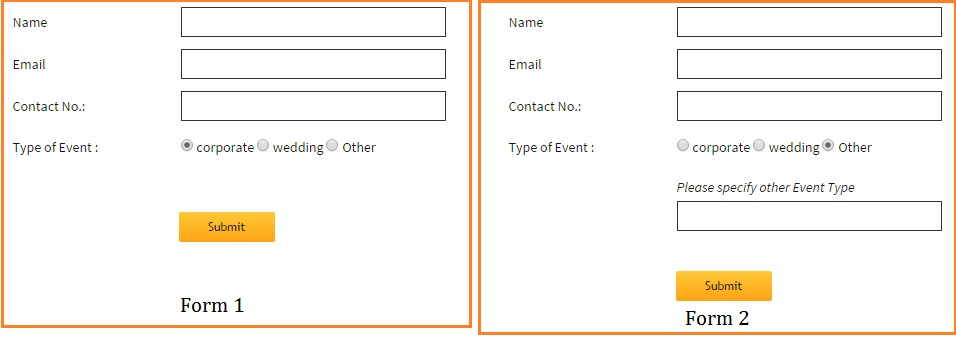 Show/hide function on a form, image source: http://www.techtipntrick.com/showhide-form-elements-radio-button-selection/ 