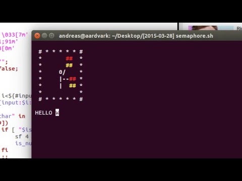 YouTube: Flag Semaphore in Bash