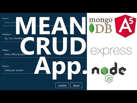 Video Tutorial for MEAN Stack CRUD Operations