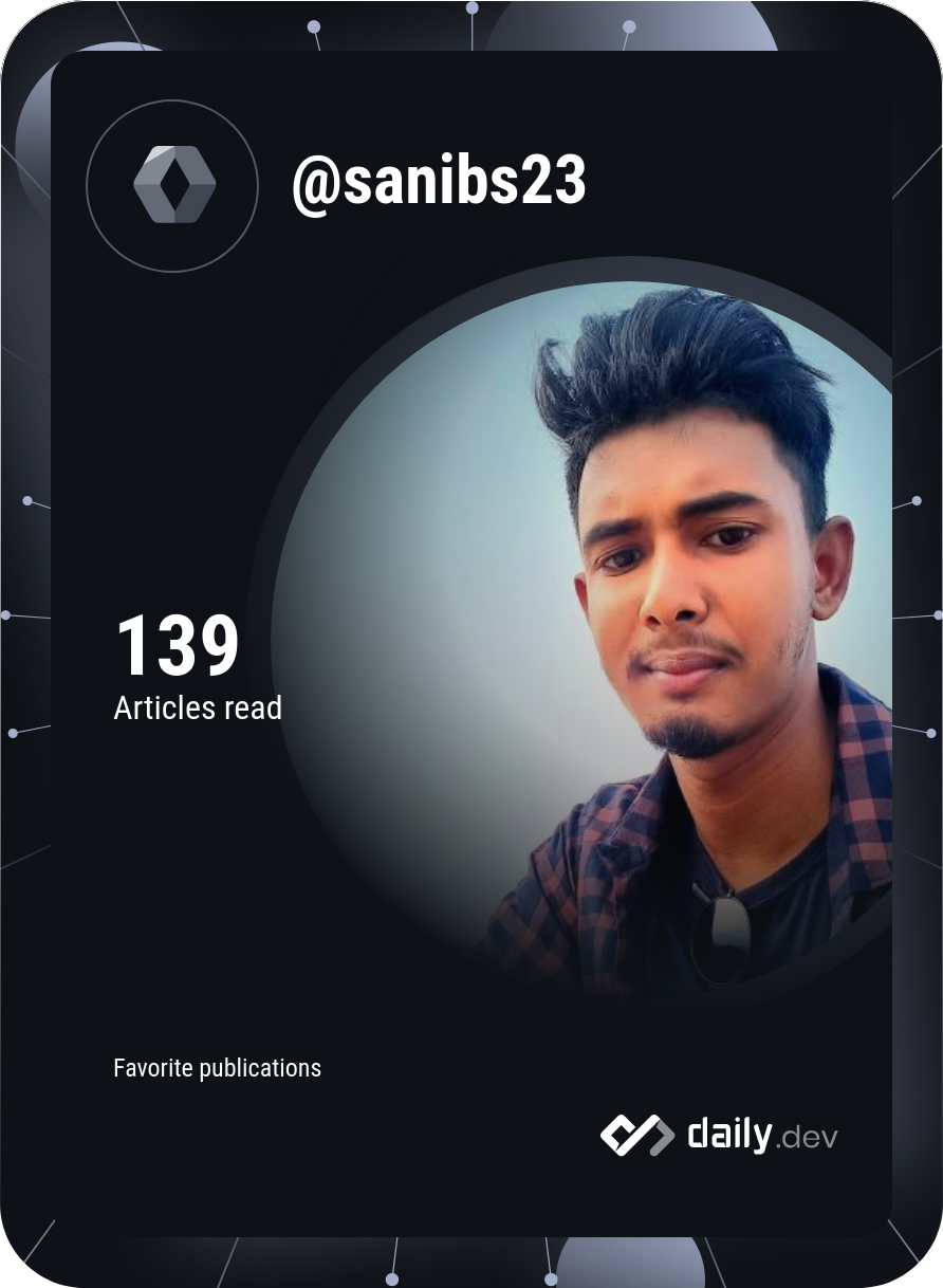 Sani Ahmed's Dev Card