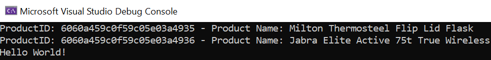 MongoDB Driver with .NET Core application