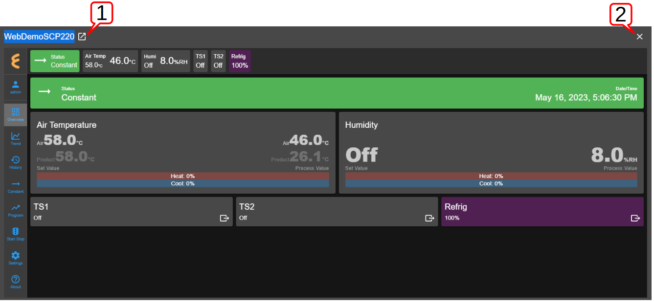 EWC opened inside the Monitor tab