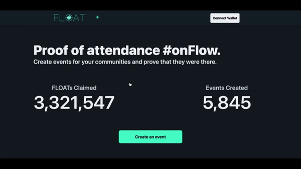 Gif on how to access mainnet address from https://floats.city