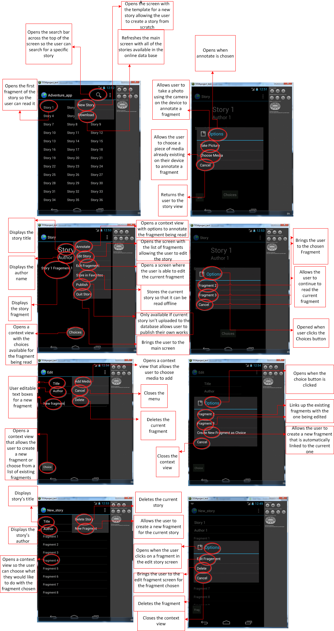 User Interface Mock Up