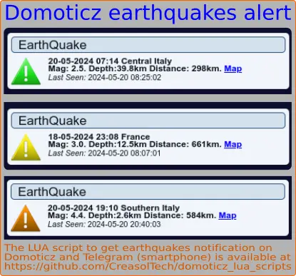 alt Show earthquakes alert on Domoticz home automation systems and telegram channel/group