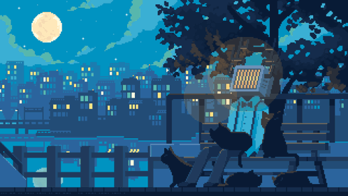 Cat Chill Pixel Cat