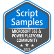 Script Samples - Expert - Microsoft 365 & Power Platform Community 2023