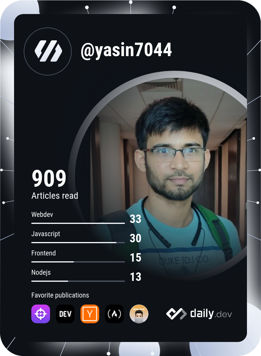 Yasin Quraishy's Dev Card