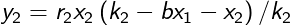 y_2 = r_2x_2(k_2 - bx_1 - x_2) / k_2