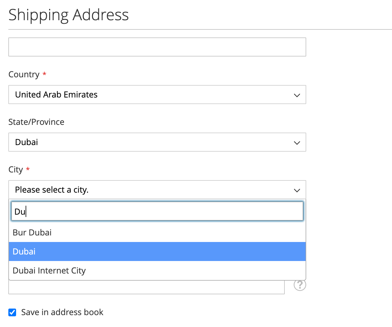 Magento 2 City Dropdown with Search Option