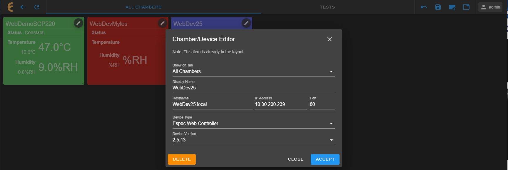 Deleting WebDev25