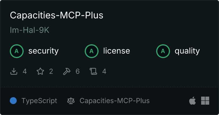 Capacities MCP Plus on Glama