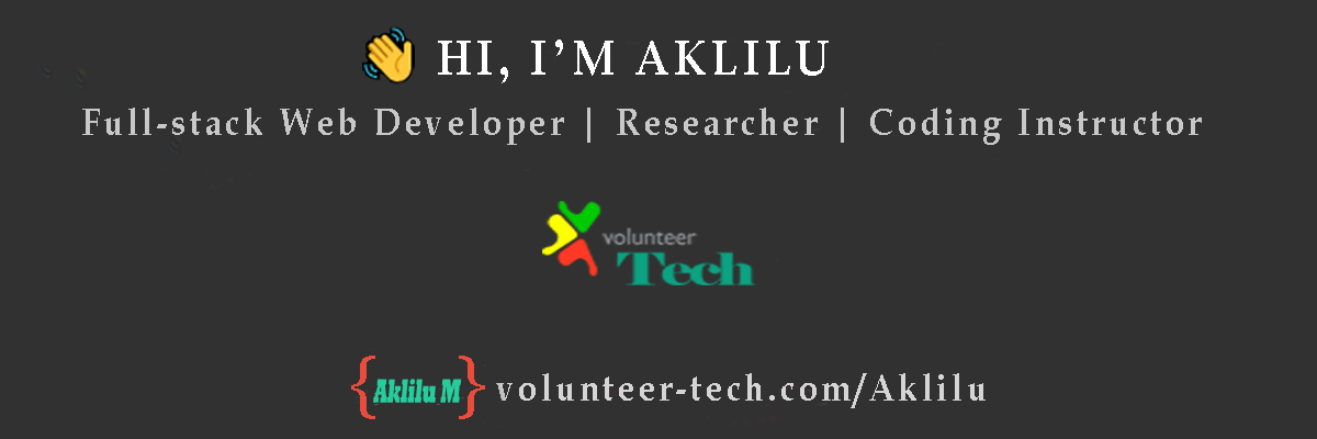 Aklilu GitHub README header image