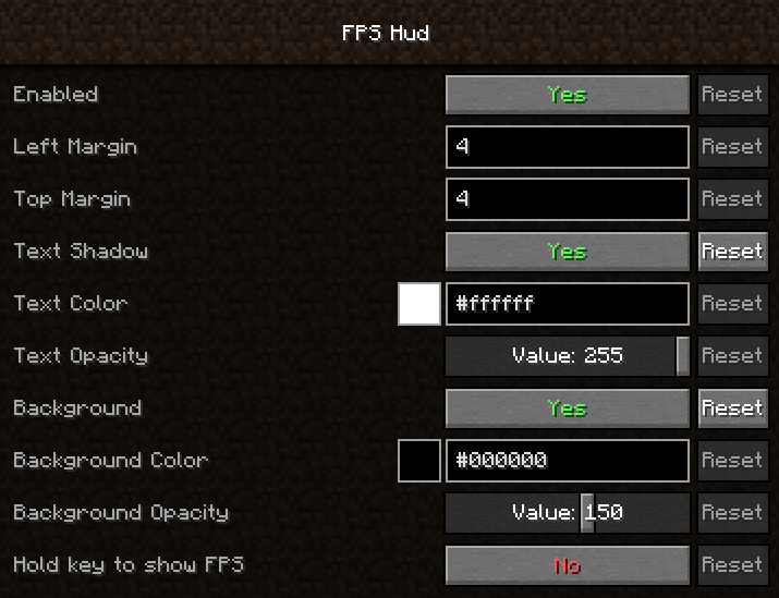 Config menu using Mod Menu