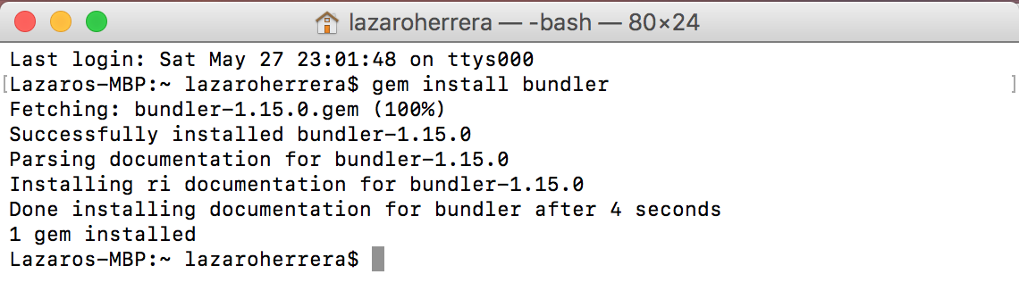 Install Bundler