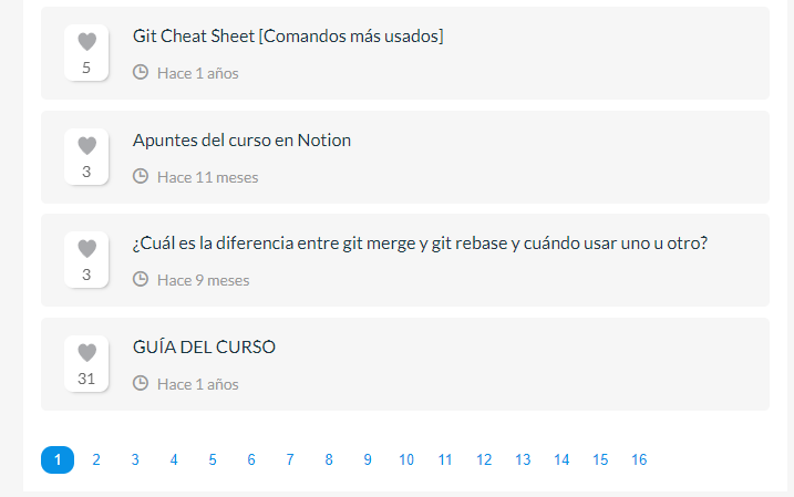 Mejorando Platzi - Paginación en tutoriales