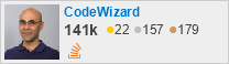 profile for CodeWizard on Stack Exchange, a network of free, community-driven Q&A sites