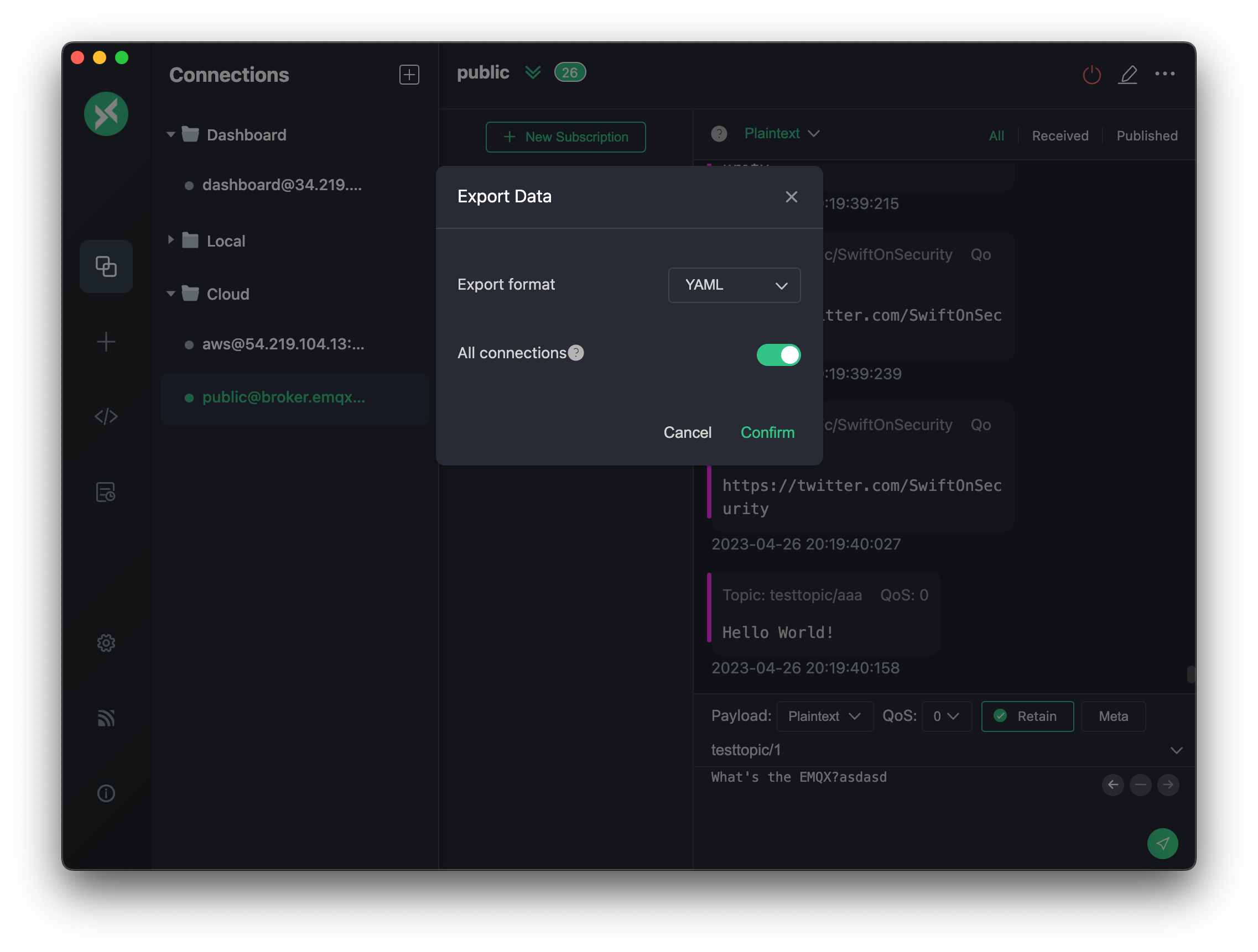 MQTT Client - MQTTX