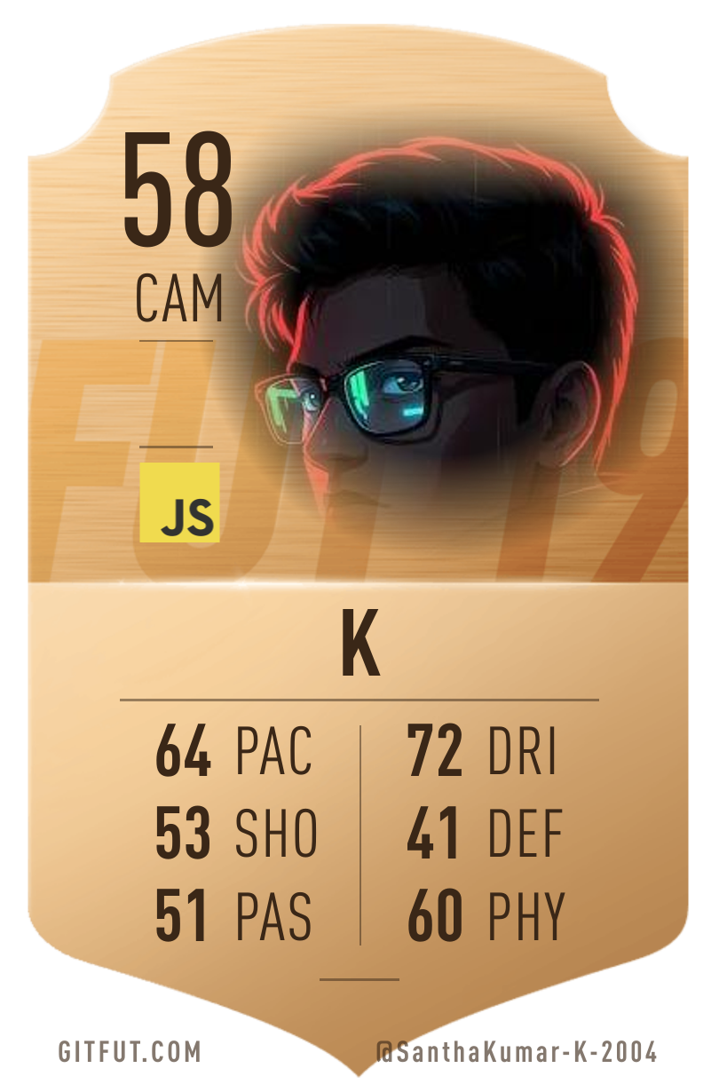 Santhakumar K GitFut Scouting Card
