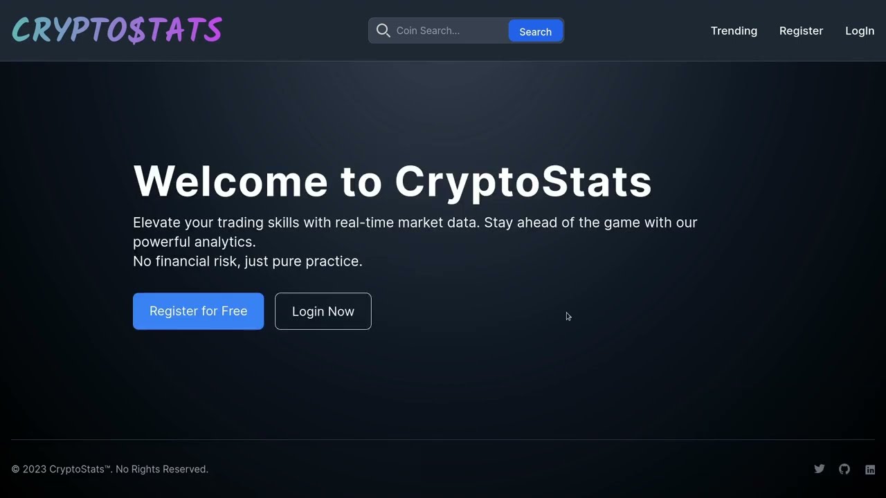 GitHub - vimalsaraswat/cryptostats: CryptoStats is an easy to use Crypto  trading simulator web app.
