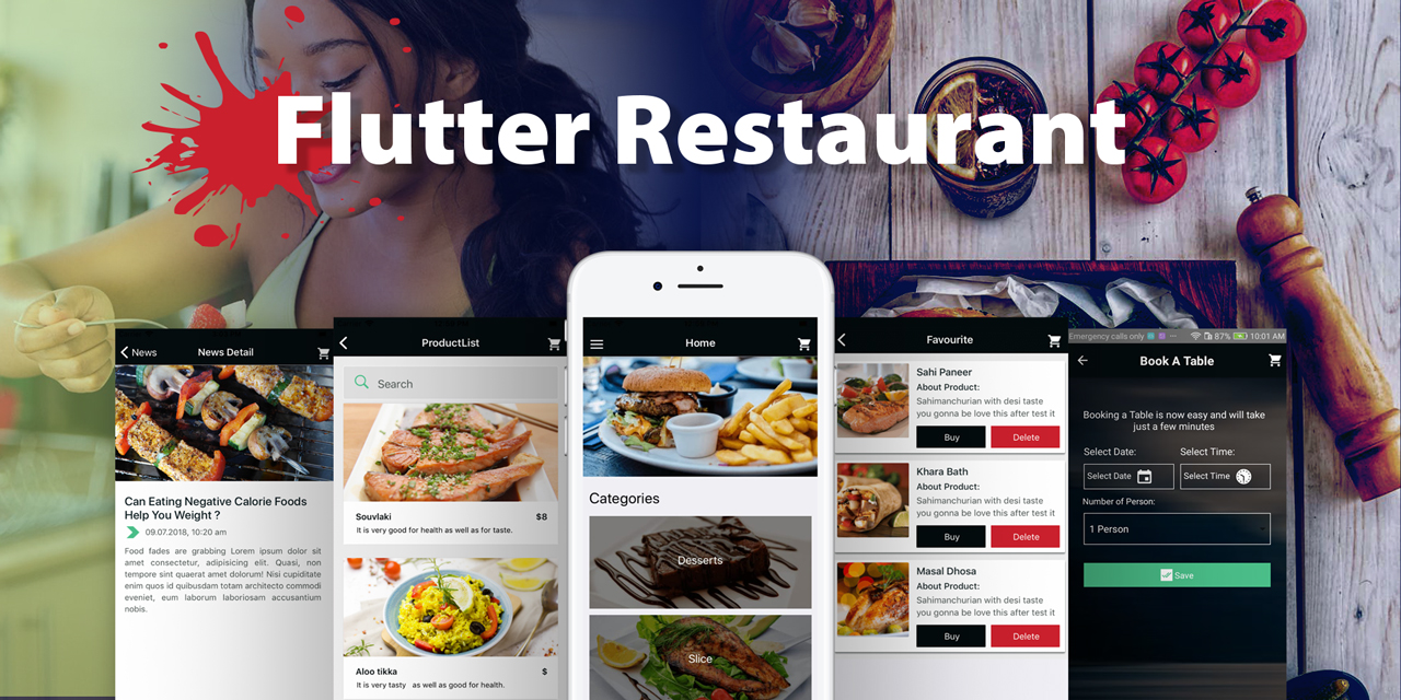 flutter restaurant mobile app