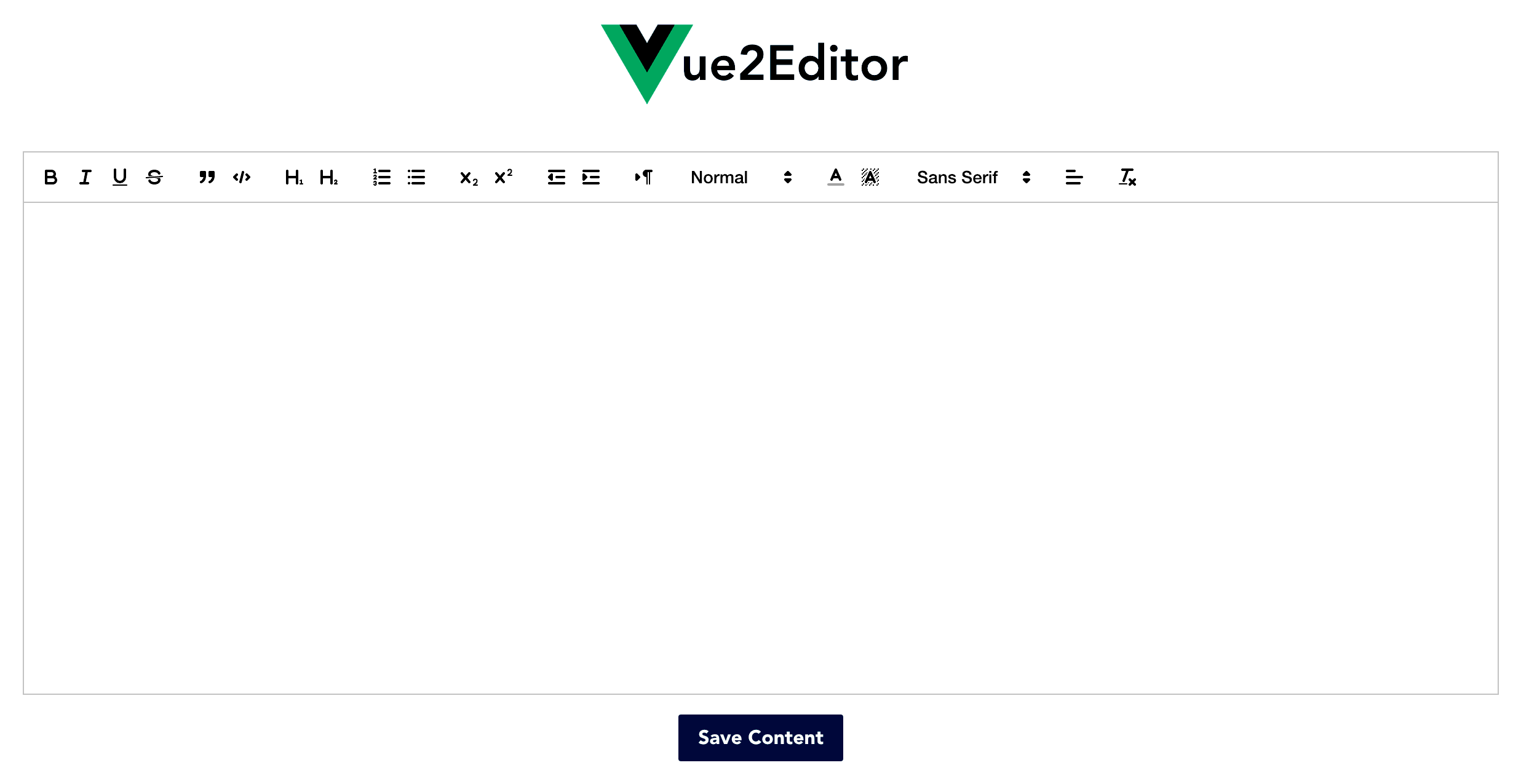 Vue2Editor-Centered
