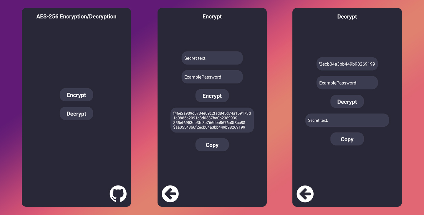 GitHub - Xtrendence/Native-Encryption: My first mobile app developed ...