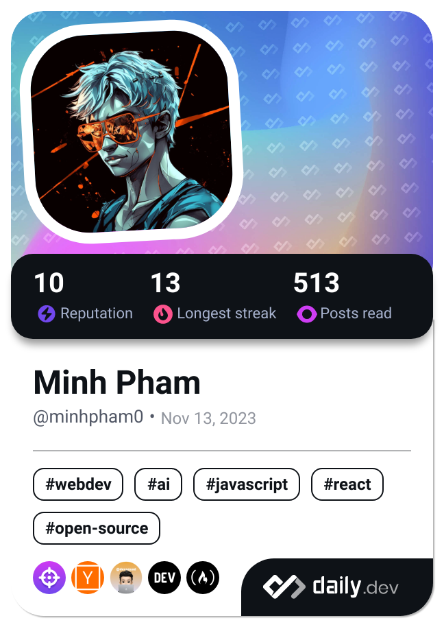 Minh Pham's Dev Card