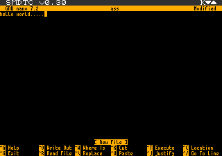 Screenshot of the terminal emulator showing nano