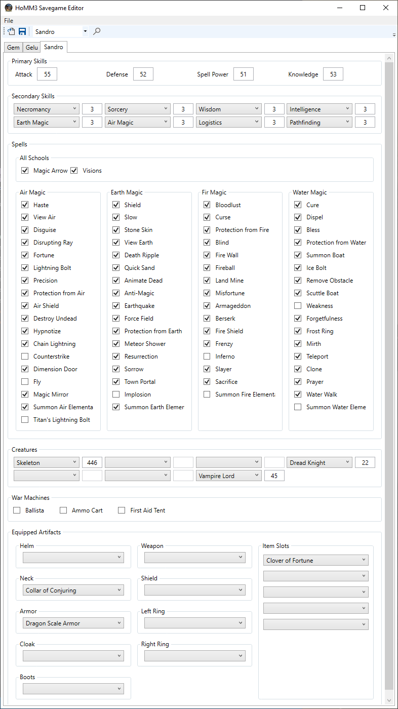 GitHub - cysun/Heroes3Editor: Heroes of Might and Magic 3 (HoMM3) Savegame  Editor